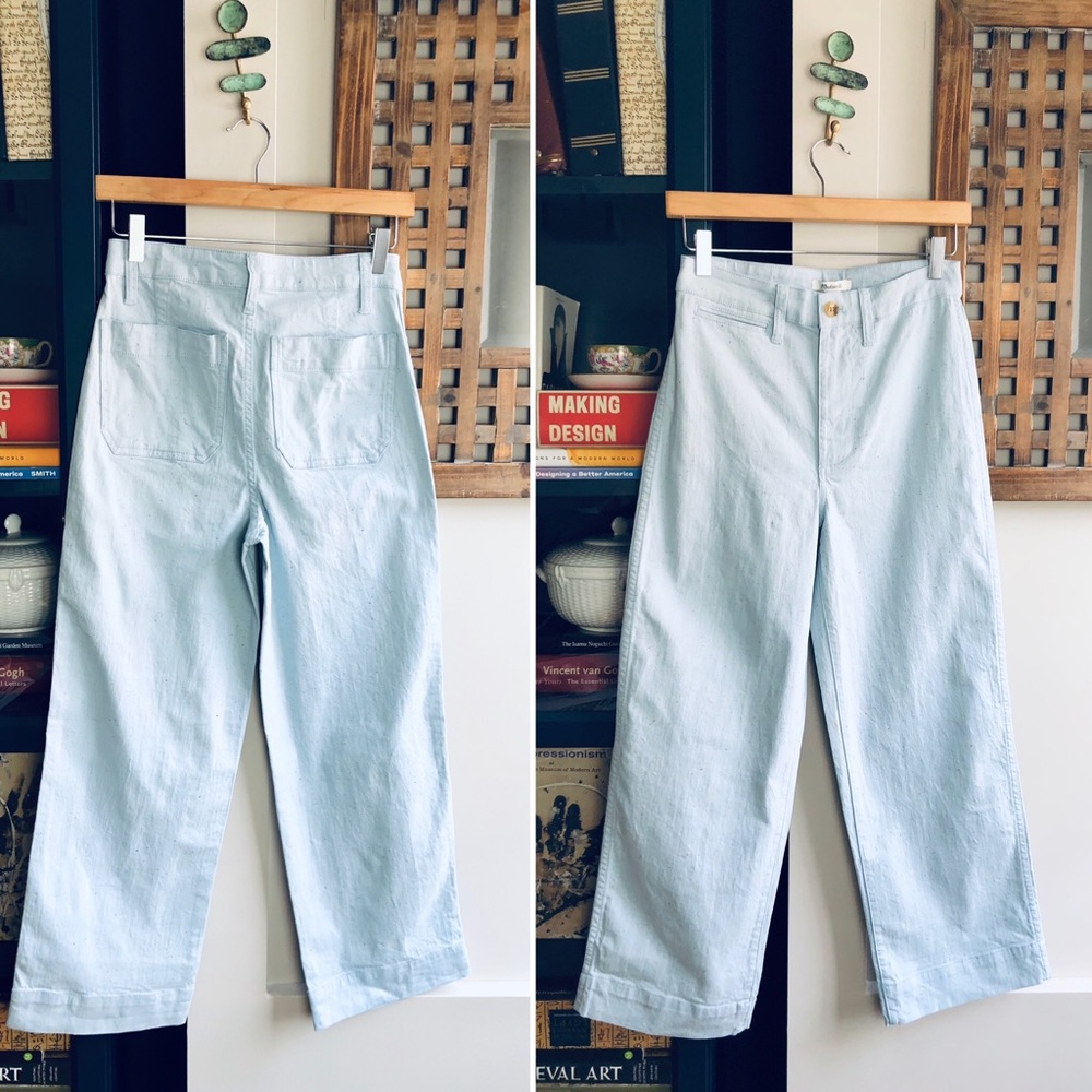 MADEWELL Emmett Wide Leg Crop Pants Speckled - Picture 5 of 8